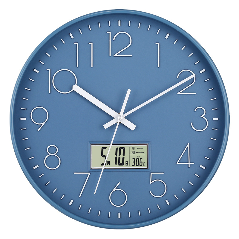 ปฏิทินข้อความ 3D สีฟ้าและสีขาว