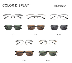 Gọng kính Titan bền chắc, kiểu vuông, bán khung Titan dành cho kính mắt thời trang, kính thuốc theo toa, in logo tùy chỉnh - Product Image 2