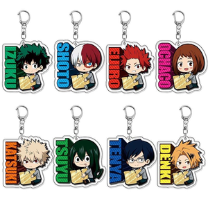 40 Estilos de Llaveros de Joyería, Manualidades de Plástico, <span class=keywords><strong>Boku</strong></span> <span class=keywords><strong>No</strong></span> <span class=keywords><strong>Hero</strong></span> Academia, Todoroki Shoto, Midoriya Izuku, Llaveros de Acrílico de Anime, Colgante - Product Image 1