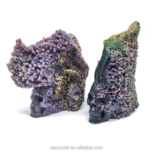 Wholesale Natural <strong>Crystal</strong> Grape Agate Skulls Stone <strong>Crystal</strong> <strong>Craft</strong> Carved Purple Grape Agate Skulls <strong>for</strong> Decoration - Product Image 3