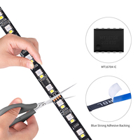 Bandes LED RVBW 24V à IC externe programmable, pleine couleur, pour bars et KTV