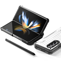 Étui de téléphone portable d'origine d'usine pour Samsung Galaxy Z Fold 4 W23 7,6 pouces SM F936 SM W9023 Noir avec support pour stylet