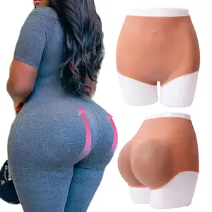 Silicone Natural Padding Fake Buttock high waist Shaperwear panties tummy slimming Lift Butt Enhancement Pads Women bum Pants