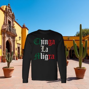 Camiseta de manga larga Chinga La Migra México Immigration - Product Image 3