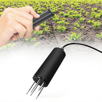 Analog industri taman 4-20mA RS485 Mobust sederhana 4-in-1 perangkat ukur tanah Npk Sensor Kelembaban Suhu konten Air