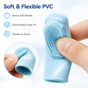 Brosse à dents pour animaux de compagnie en PVC, poils doux, soin des gencives, couleur unie, brosse de nettoyage des dents pour chien - Product Image 6