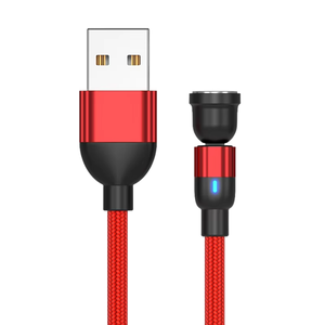 Chất lượng cao 2.4A trong kho USB Nylon dệt xoay thiết bị sạc biểu tượng tùy chỉnh 540 bằng cáp từ - Product Image 6