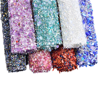 Vente en gros usine 21*32 cm Feuille thermocollante/auto-adhésive DIY avec strass en gravier naturel, perles caviar et autocollants pour artisanat, décoration murale et chapeaux