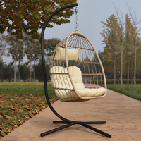 Chaises balançoires de patio Hamac Chaises oeufs suspendues Chaise balançoire en corde