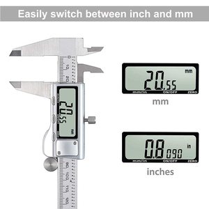 Pied à coulisse numérique en acier inoxydable, micromètre électronique avec grand écran LCD, arrêt automatique, conversion pouces/millimètres (6 - Product Image 3