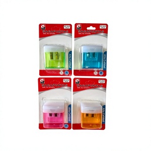 Sacapuntas Mecánico de Plástico con Succión, Colores Variados, 12 Paneles, Sacapuntas de Alta Calidad - Product Image 1