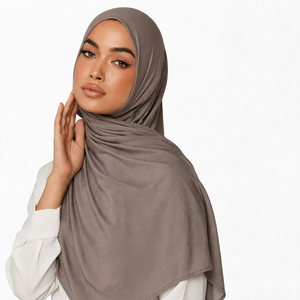 Vente en gros de hijabs en jersey de coton extensible de qualité supérieure pour musulmanes, écharpe enveloppante, châle, toutes saisons - Product Image 1