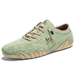 Calzado deportivo de moda para hombre, venta al por mayor de fábrica, cómodo y transpirable, zapatos casuales de cuero con cordones hechos a mano - Product Image 5
