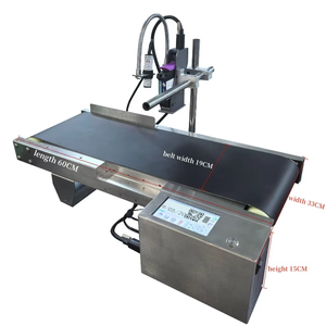 Máquina de impresión de fecha y código de lote transportador de velocidad ajustable automático en línea escritorio Tij codificador de inyección de tinta cartuchos de tinta - Product Image 4