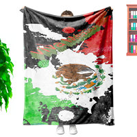 Couverture de voyage personnalisée 2024, nouvelle arrivée, en flanelle douce, sublimation, polaire, couverture chaude du Mexique