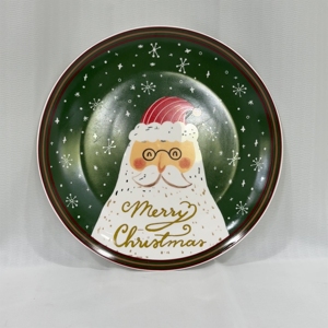 Plato de Alta Calidad Ecológico con Tema Navideño, Elegante y Sofisticado, Aislado Térmicamente, Pintado a Mano, Apto para Microondas - Product Image 2