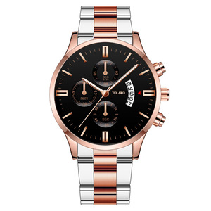 Nuevo reloj para hombre, reloj de pulsera con calendario de correa de acero de tres ojos y seis manos, reloj de negocios y elegante para hombre - Product Image 5