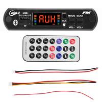 Placa de decodificación de audio con pantalla a color de 5v/12v, placa de decodificación BT 5.0 Mp3, lector de tarjetas compatible con función BT
