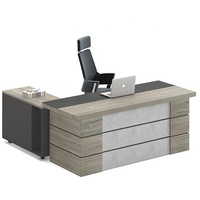 De luxe En Bois Mobilier de Bureau À Domicile Table D'appoint L Forme Patron Workbench