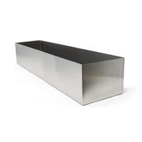 Pots de plantes rectangulaires en acier inoxydable personnalisés, résistants aux intempéries, jardinières cylindriques pour cour, balcon et aménagement paysager commercial