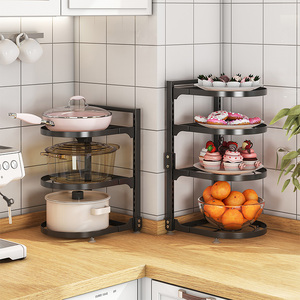 Étagère de rangement de cuisine personnalisée en usine Étagère de rangement réglable pour pots Étagère de rangement en acier inoxydable pour la cuisine sous l'armoire - Product Image 2