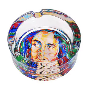Cendriers ronds en verre, motif dessin animé, accessoires pour fumeurs, résistants aux chocs - Product Image 1