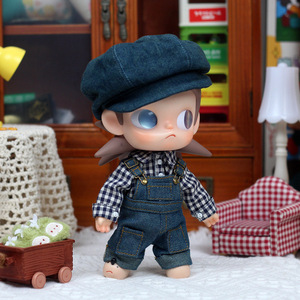 Ropa para muñecas Zsiga, mono vaquero, boina de 20cm para muñecas de 8/10 cm de largo, conjunto de accesorios para niños - Product Image 2