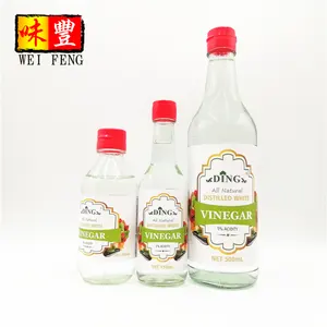 BRC HACCP HALAL Fábrica OEM ou Marca Chinesa Preço de Atacado 200ml de Vinagre Branco Destilado de Milho Natural