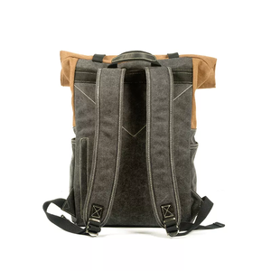 Vendita calda all'ingrosso impermeabile per esterni macchina fotografica da viaggio personalizzata da <span class=keywords><strong>uomo</strong></span> in <span class=keywords><strong>pelle</strong></span> per Laptop <span class=keywords><strong>zaino</strong></span> in tela - Product Image 4