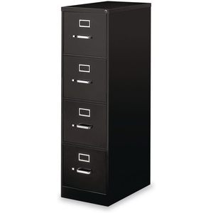 Alera Economy Vertical <b>File</b> Cabinet 4 Black Letter-Size Drawers 15\" X 25\" X 52\" - Product Image 1