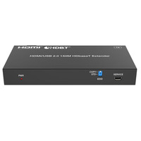 Extenseur HDMI HDBaseT 4K 18 Gbps avec IR bidirectionnel jusqu'à 150 m, USB2.0 pour système de cinéma maison