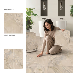 กระเบื้องพอร์ซเลน GVT ลายหินอ่อนธรรมชาติ ขนาด 600x600 มม. ผิวขัดเงาแบบนาโน คอลเลคชั่นพื้นเงา - Product Image 4