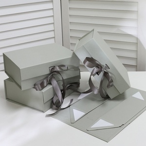 Luxury Rigid Cardboard Custom Matt Folding Closure Flip Top <b>Box</b> Manufacturer Perfume Packaging Paper Gift <b>Box</b> With Ribbon - Product Image 1