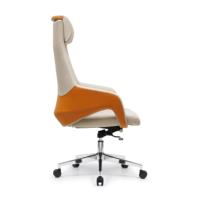 Chaise de bureau moderne ergonomique pivotante inclinable à dossier haut en cuir réglable en hauteur Y001A pour usage de bureau, mobilier de bureau, chaise de bureau