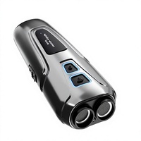 Répulsif Ultrasonique Haute Puissance pour Chiens d'Extérieur avec Lumière LED en ABS ; Outil Anti-Aboiement pour Chasser les Chiens, Arrêter les Aboiements, Convient aux Chats et aux Oiseaux