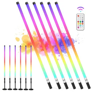 Livraison en entrepôt aux États-Unis 6 pièces TL-100Pro alimentées par batterie RGBW Led Tube Lights avec support de support pour l'éclairage de cabine de scène DJ Party