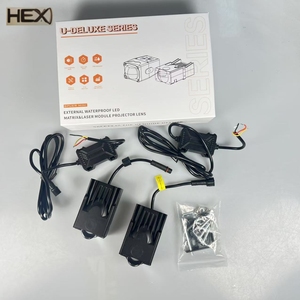 U49led Car Grille Spotlights 1-inch matrix Lens Headlights Yellow and White Dual-color Motorcycle Spotlights Grille Spotlights - Product Image 1