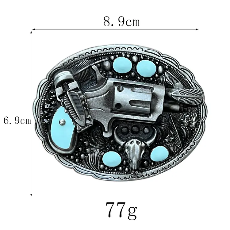 Boucle de ceinture cowboy western strass antique motif de conception gemme Offre Spéciale personnalisé