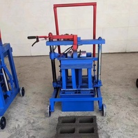 Machine à fabriquer des briques semi-automatique complète à prix abordable avec moteur, pour ciment et matériaux bruts, faible investissement