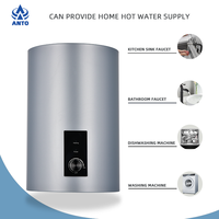 Chauffe-eau électrique en acier inoxydable personnalisable pour salle de bain, usage domestique et hôtelier, capacité de 50 L, classe énergétique B