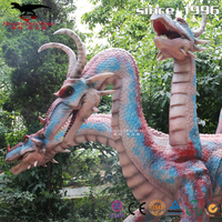 Statues artificielles animatroniques de modèle de dragon volant de Western d'équipement interactif de parc à thème