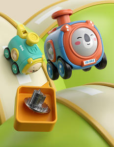 Inertia Press Face change Toy Car con fischietto trenino resistente alla caduta Cartoon Car Boy giocattoli interattivi genitore-figlio - Product Image 6