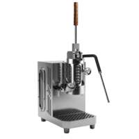 Machine à café à levier manuel avec base en bois, machine à expresso à levier manuel