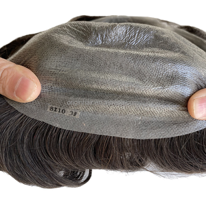 100% cabello humano 0,03mm piel súper delgada Pu V-loop línea de cabello frontal Natural Color Natural <span class=keywords><strong>hombres</strong></span> Sistema de parche <span class=keywords><strong>para</strong></span> el cabello tupé <span class=keywords><strong>para</strong></span> <span class=keywords><strong>hombres</strong></span> - Product Image 1