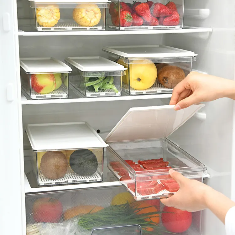 Contenedor hermético de comida de 2,5l, caja de almacenamiento para organización de cocina, refrigerador