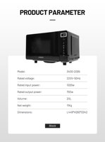 Four à micro-ondes et gril encastrable MOBORV B20B en acier inoxydable 700W à induction certifié CE SAA pour camping-car, caravane