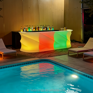 Mesa de <span class=keywords><strong>Bar</strong></span> Portátil para Bodas, de Plástico, con 16 Luces LED RGB, Barra Móvil con Luz Solar, Muebles de Exterior para Eventos al Aire Libre, <span class=keywords><strong>Alquiler</strong></span> de Barra - Product Image 3