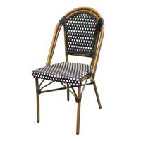 Chaises de bistrot parisien en rotin de style français pour terrasse extérieure
