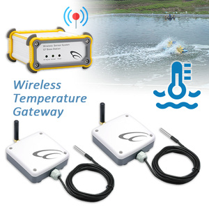 Gateway Inalámbrico Multipunto para Monitoreo de Temperatura, 2 Unidades, Diseño Impermeable IP65 para Monitoreo de Temperatura del Agua en Estanques de Acuicultura - Product Image 1