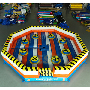 Percorso Gonfiabile Wipeout per 8 <span class=keywords><strong>Persone</strong></span>, Gioco Interattivo Meccanico con Ostacoli Rotanti, Divertenti Giochi Gonfiabili - Product Image 3